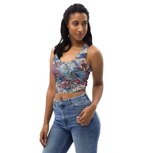 Robot Railyard on a Crop Top