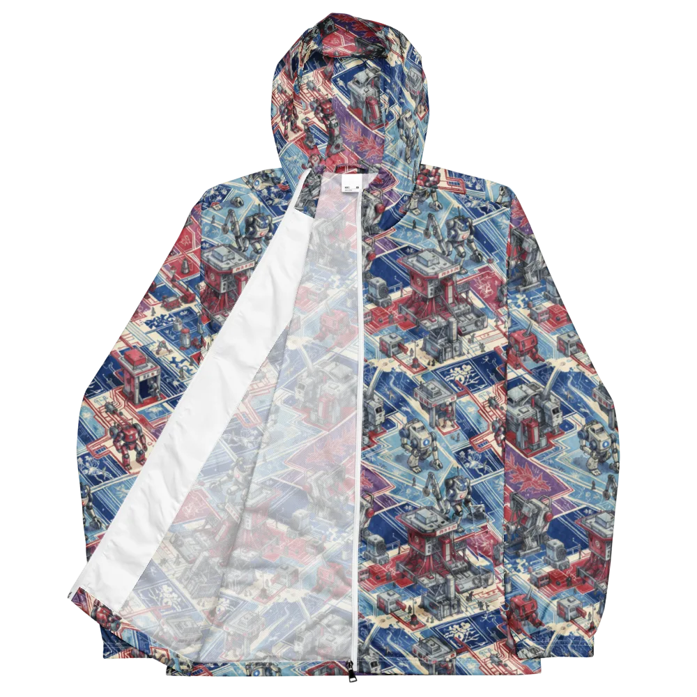 Robot Railyard on Men's Windbreaker — Front