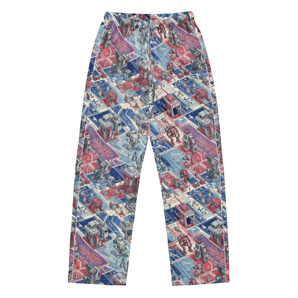 Robot Railyard on Women's Pajama Pants — Front