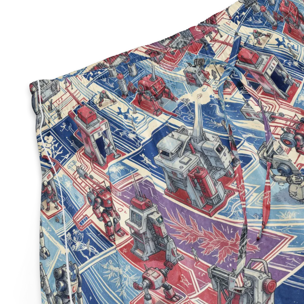 Robot Railyard on Women's Pajama Shorts — Product details