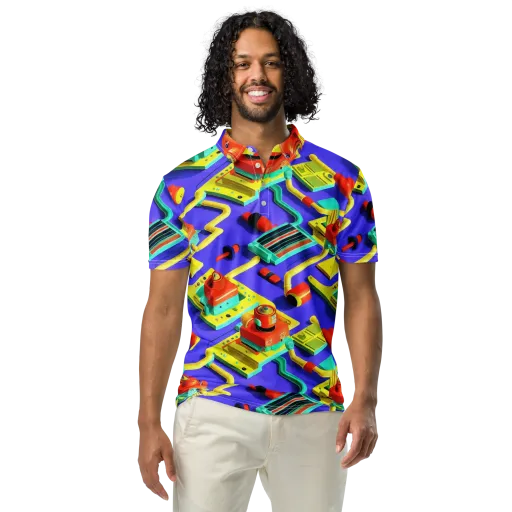 Chromatic Workshop on a Men's Slim Fit Polo Shirt