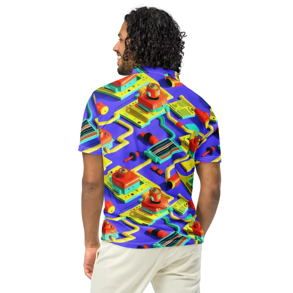 Chromatic Workshop on Men's Slim Fit Polo Shirt — Back