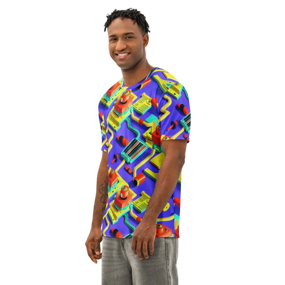 Chromatic Workshop on Men's Cotton Crew Neck T-Shirt — Left Front