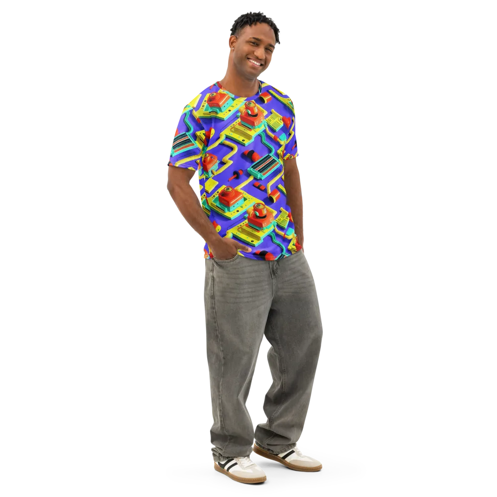 Chromatic Workshop on Men's Cotton Crew Neck T-Shirt — Right Front