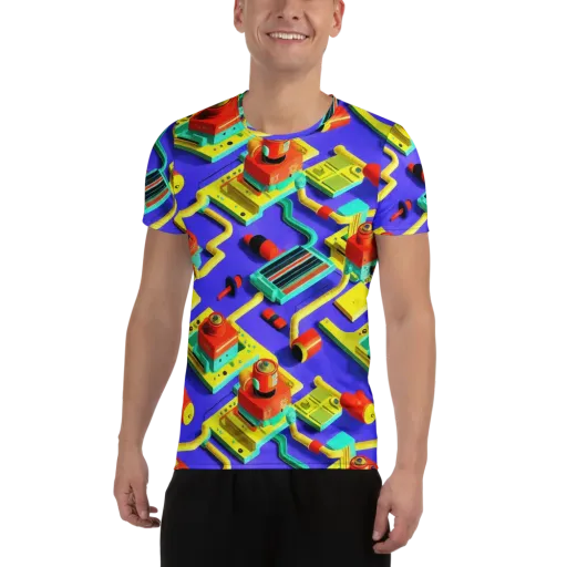 Chromatic Workshop on a Men's Athletic T-Shirt