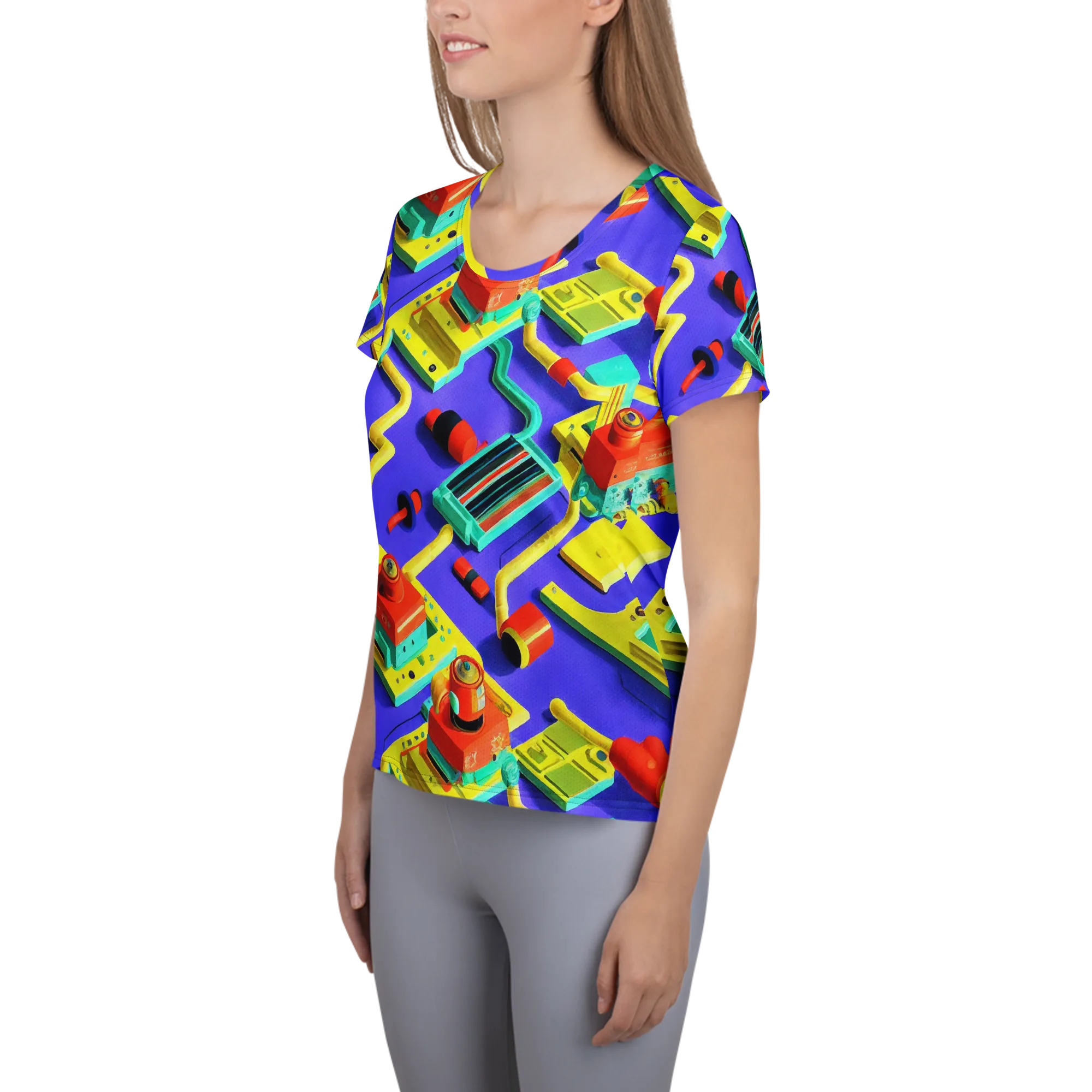 Chromatic Workshop on Women's Athletic T-Shirt — Left