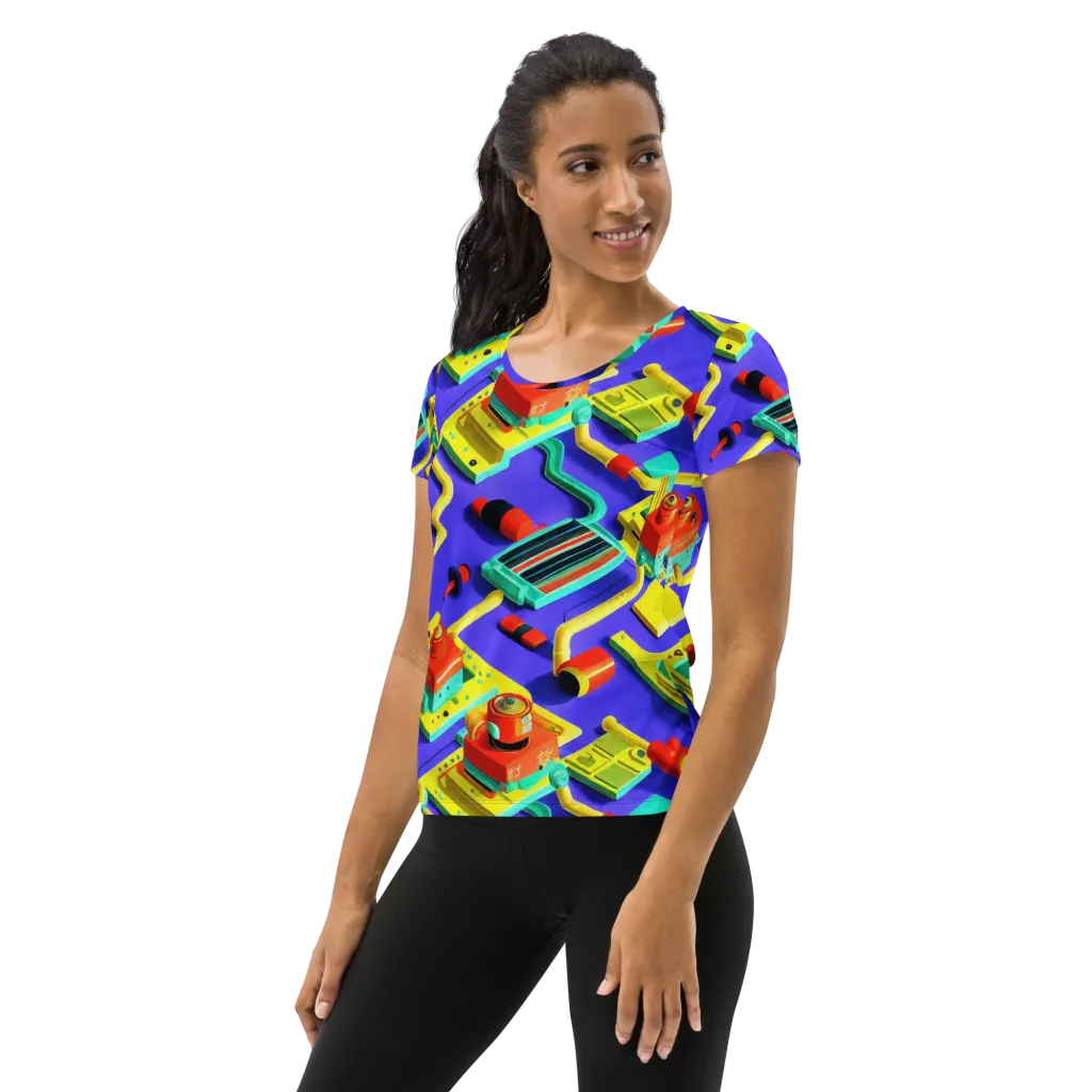 Chromatic Workshop on Women's Athletic T-Shirt — Left