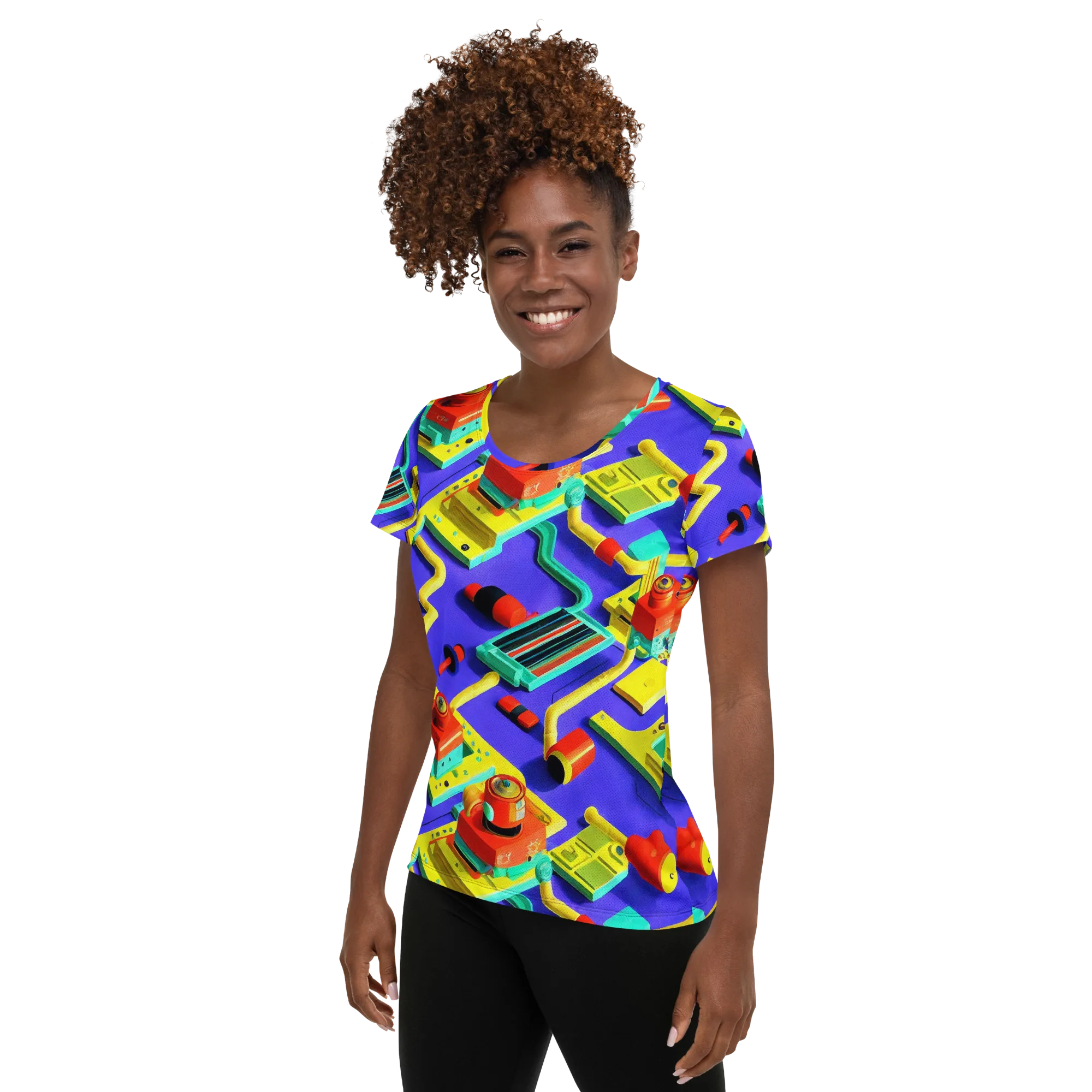 Chromatic Workshop on Women's Athletic T-Shirt — Left