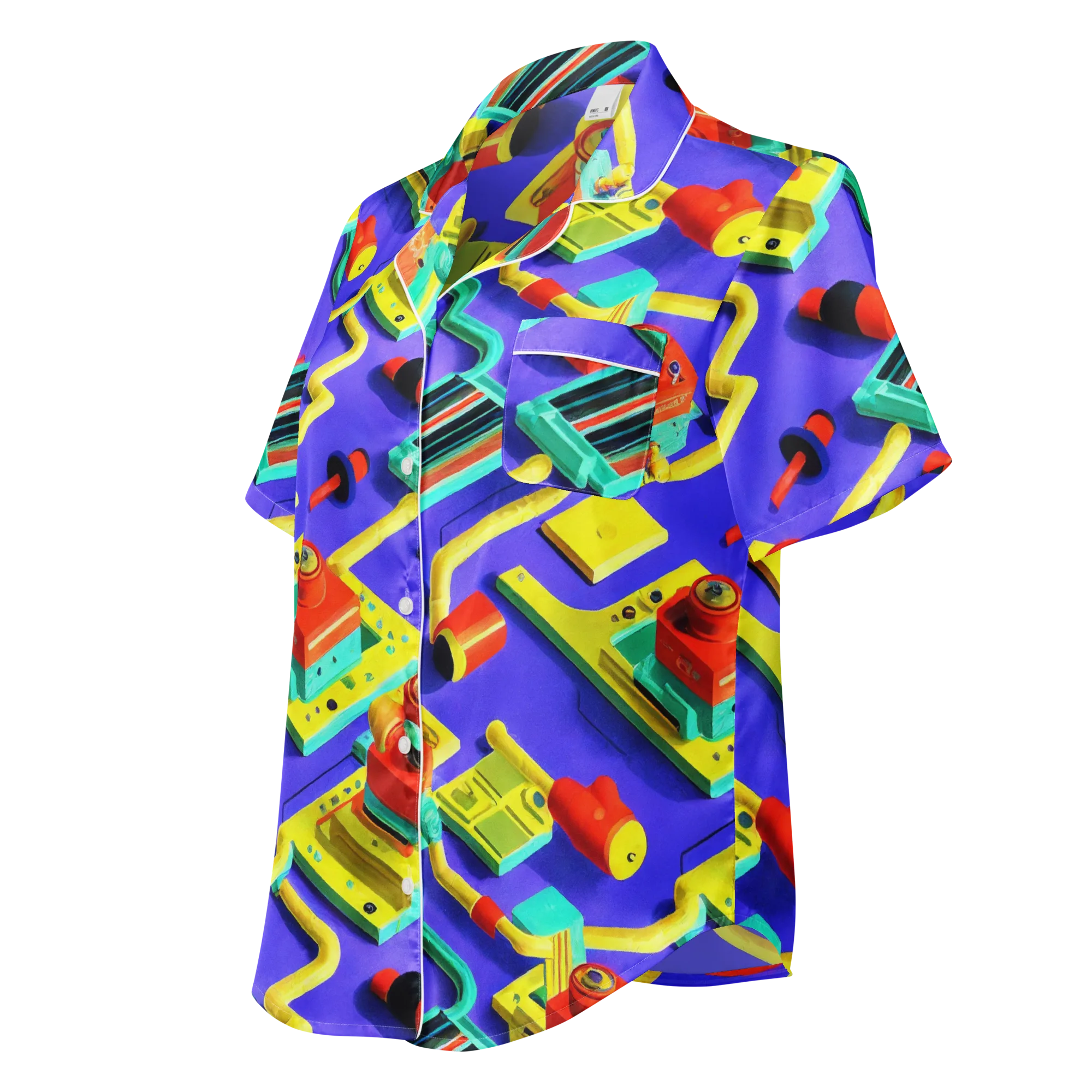 Chromatic Workshop on Women's Short Sleeve Pajama Top — Left Front