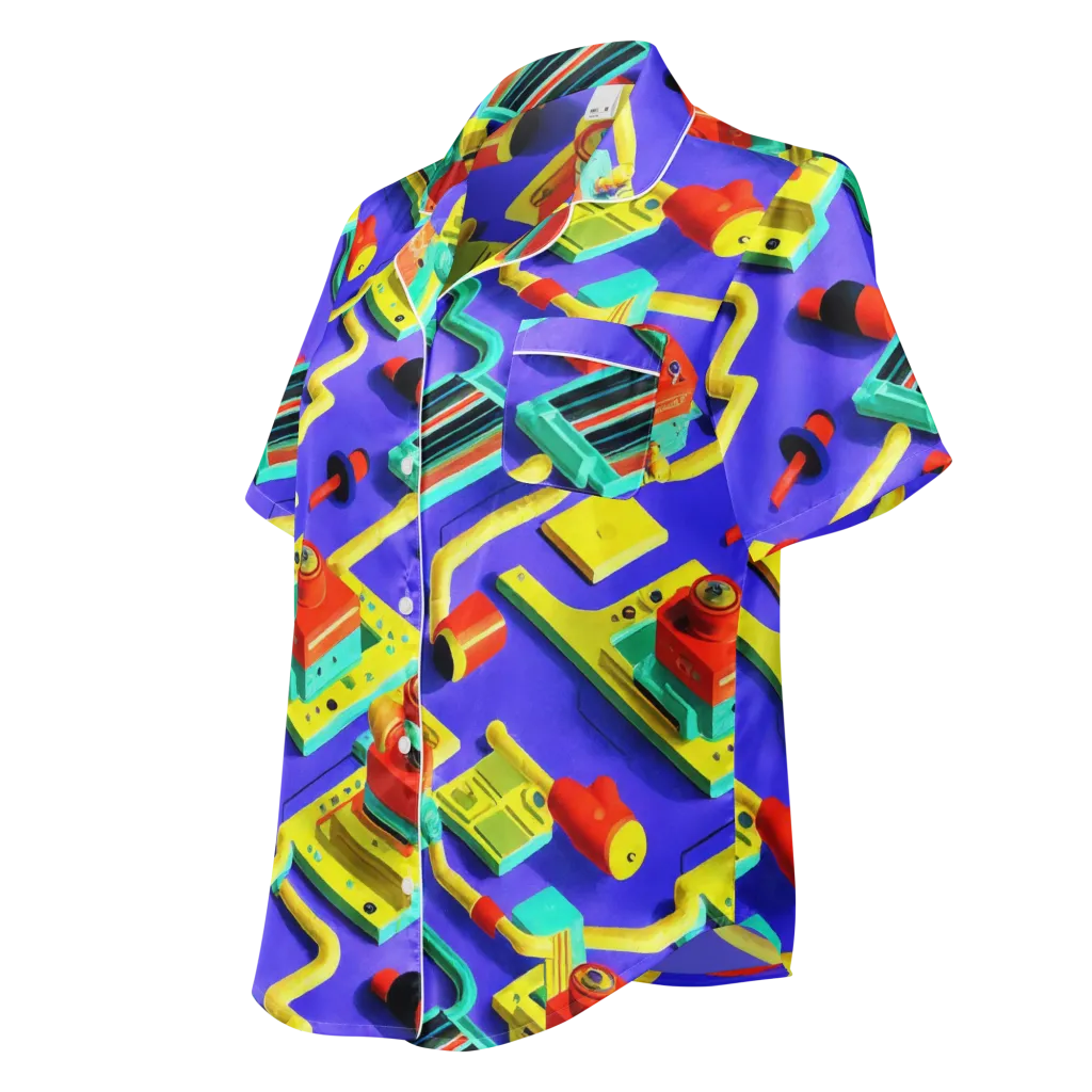 Chromatic Workshop on Women's Short Sleeve Pajama Top — Left Front