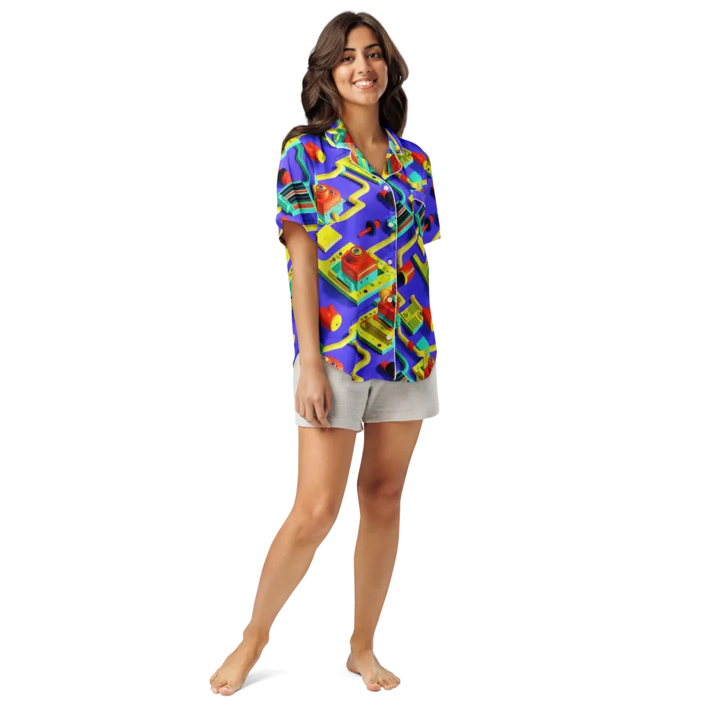 Chromatic Workshop on Women's Short Sleeve Pajama Top — Front