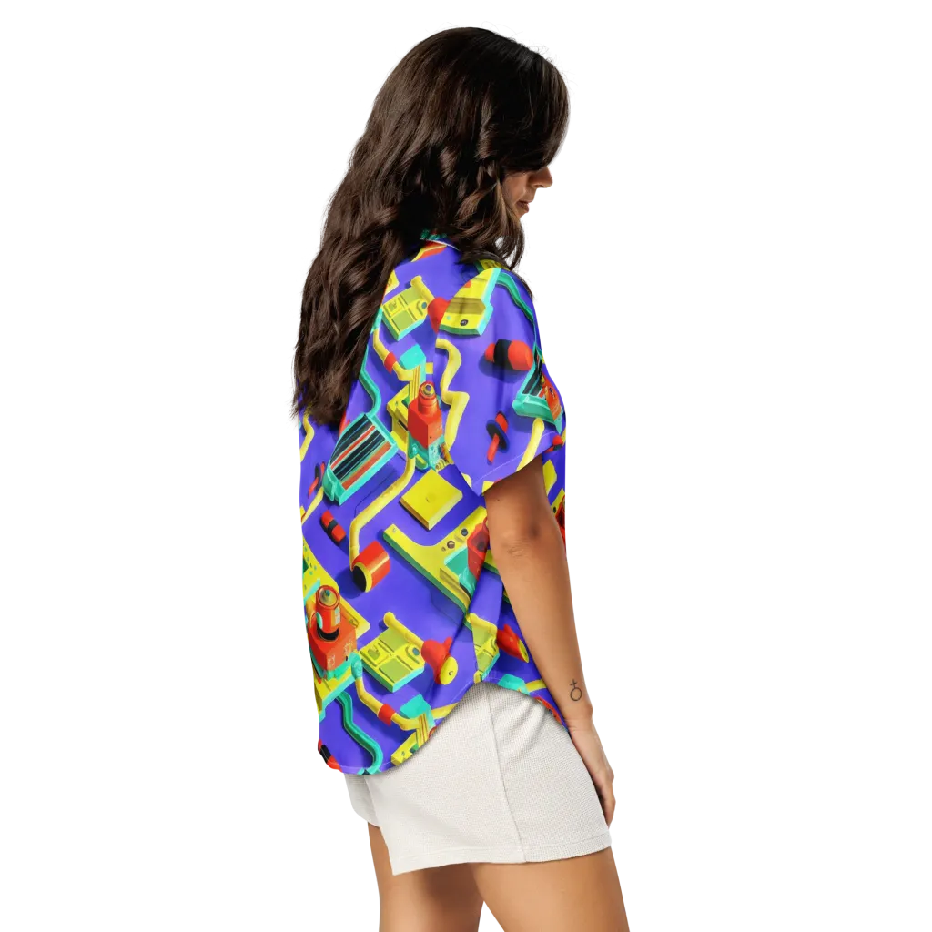 Chromatic Workshop on Women's Short Sleeve Pajama Top — Right Back