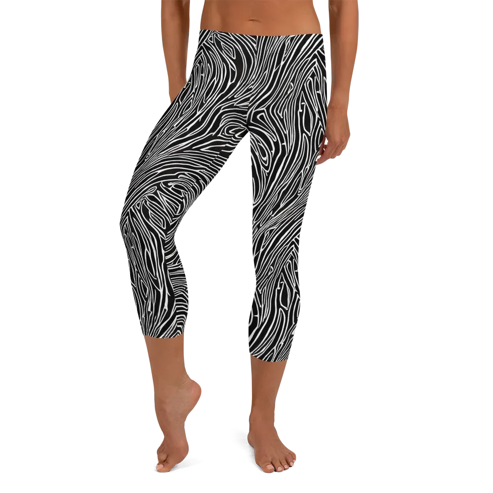 Obsidian Flow on Capri Leggings — Front