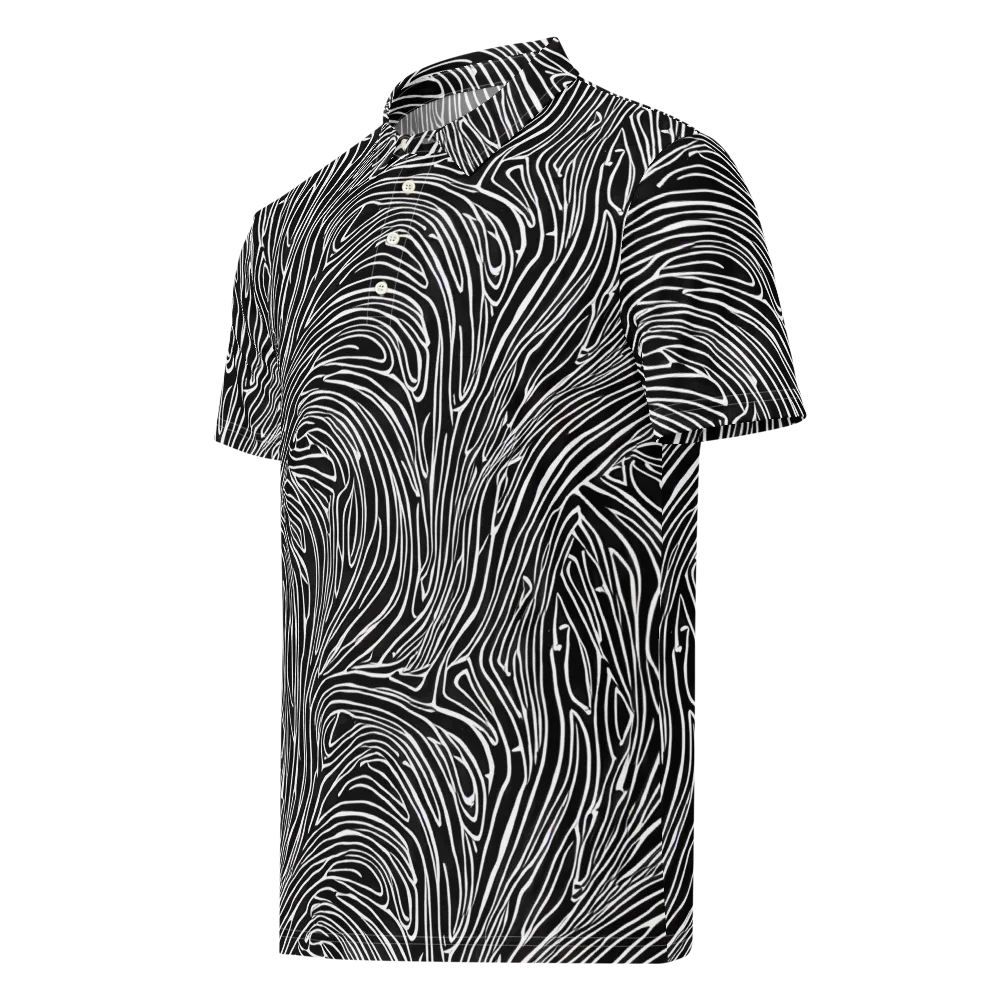 Obsidian Flow on Men's Slim Fit Polo Shirt — Left Front