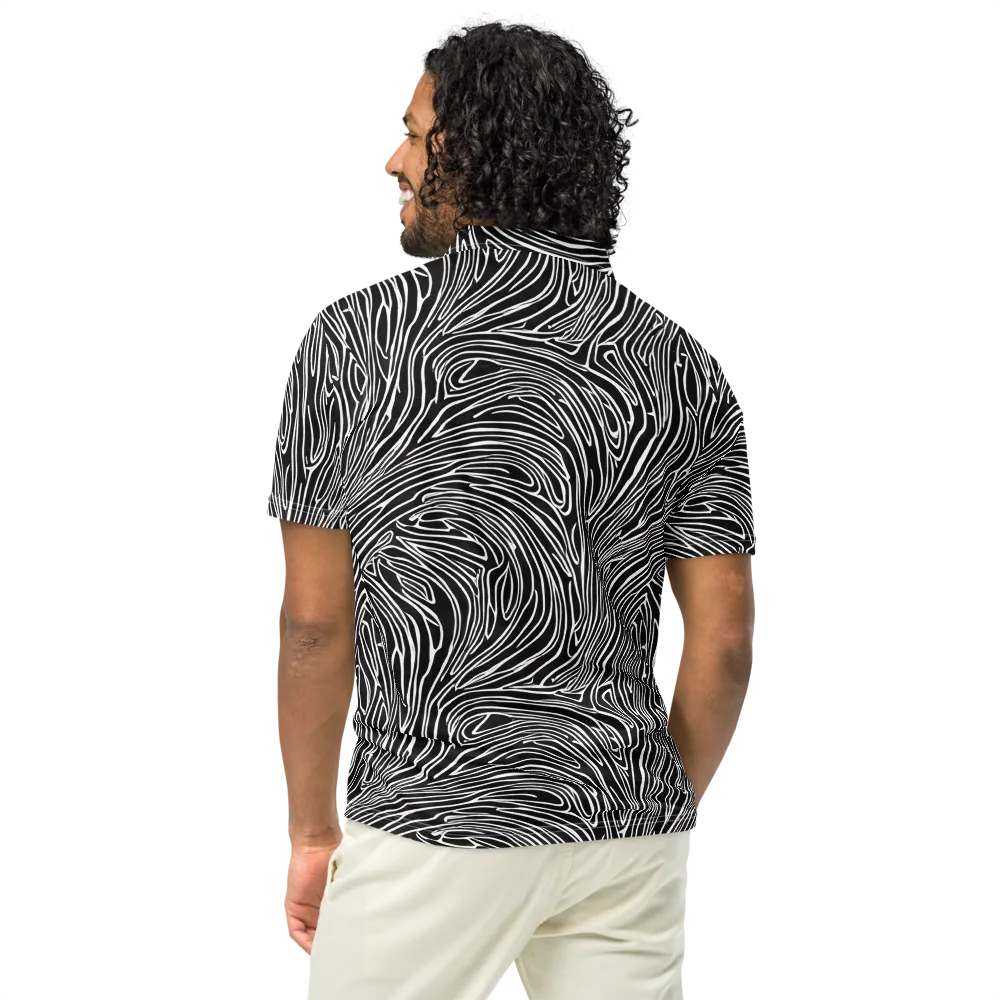 Obsidian Flow on Men's Slim Fit Polo Shirt — Back