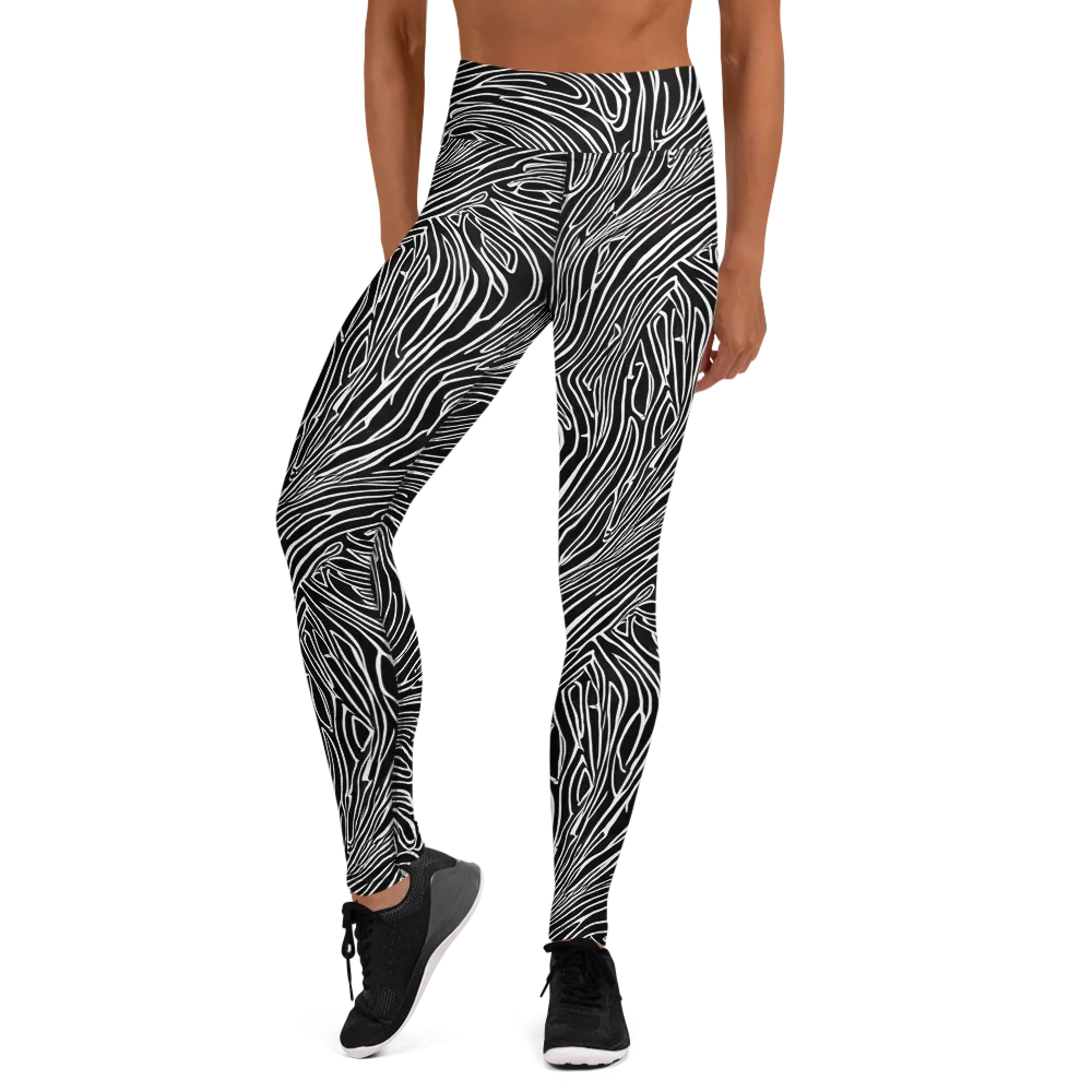 Obsidian Flow on Yoga Leggings — Front
