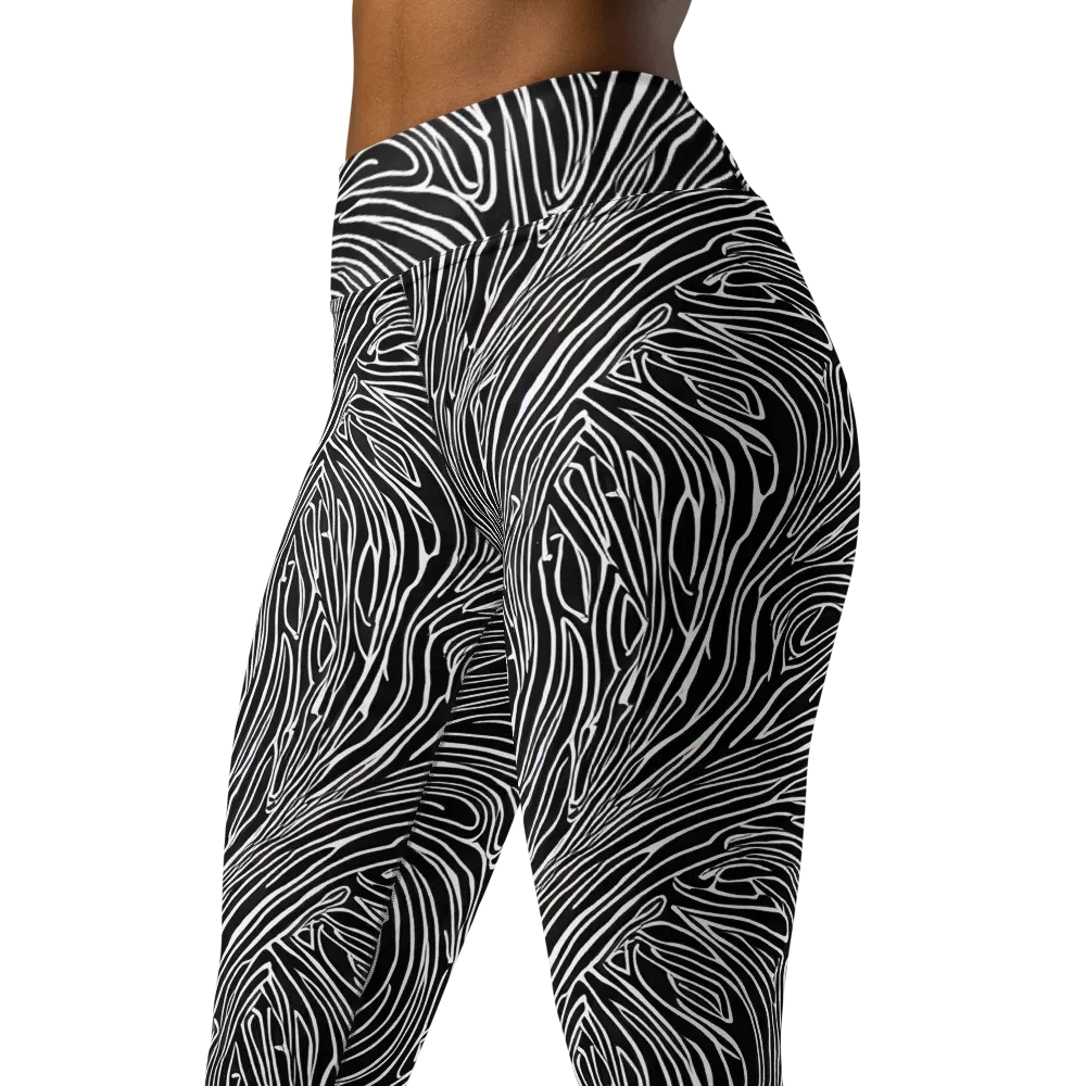 Obsidian Flow on Yoga Leggings — Left Front