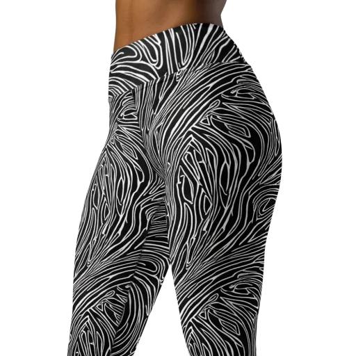 Obsidian Flow on a Yoga Leggings