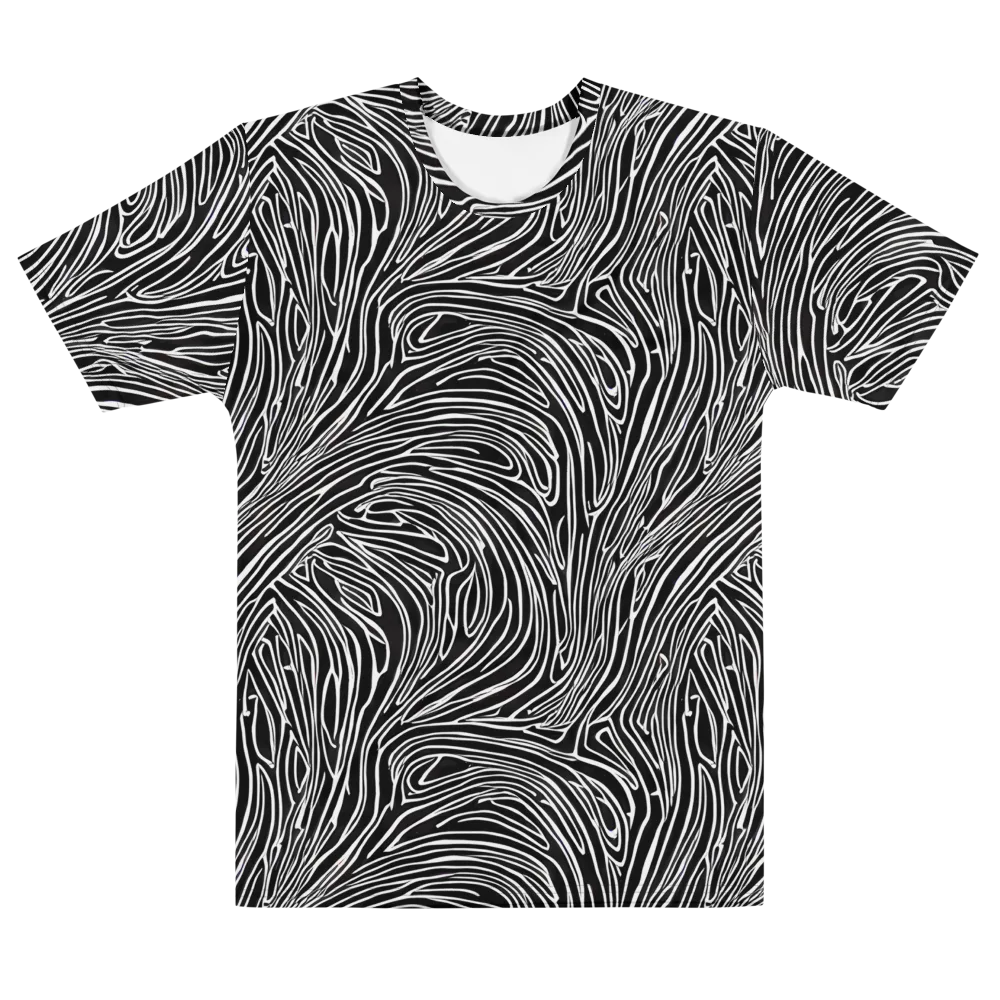 Obsidian Flow on Men's Cotton Crew Neck T-Shirt — Front