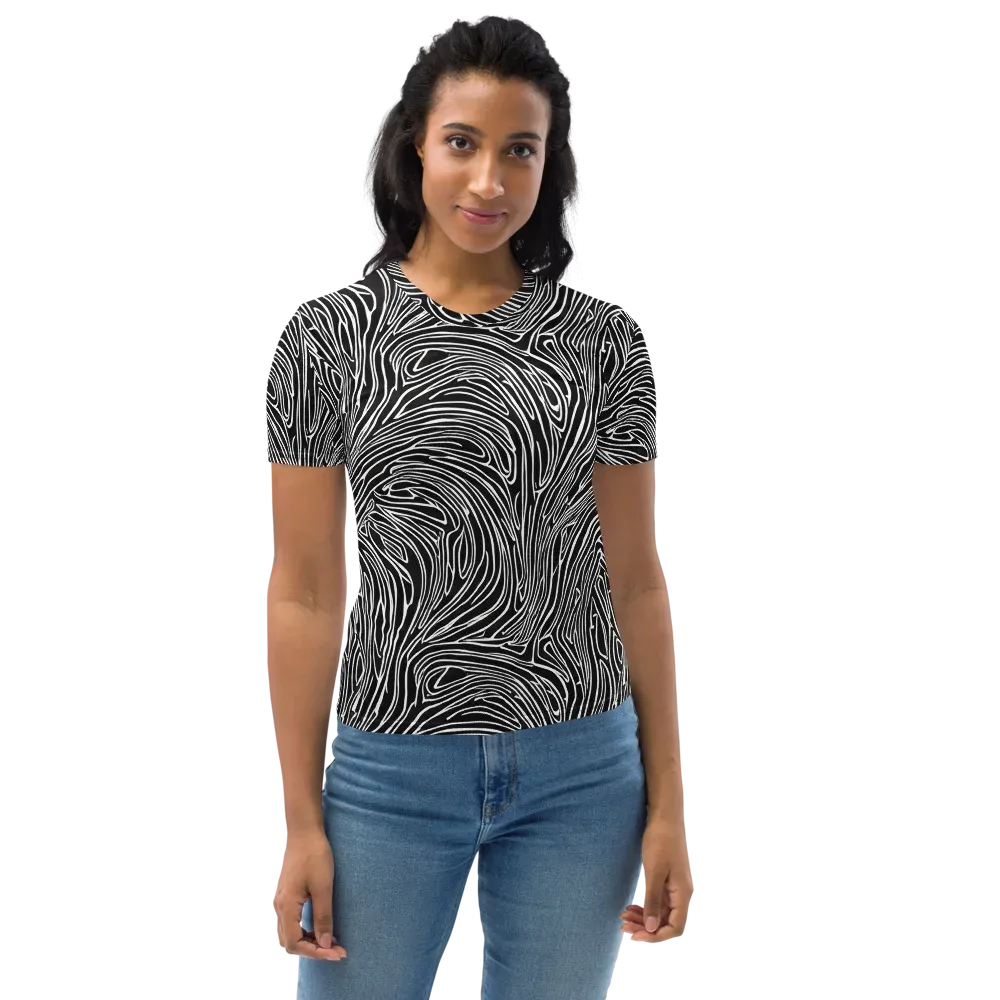 Obsidian Flow on Women's Crew Neck T-Shirt — Front