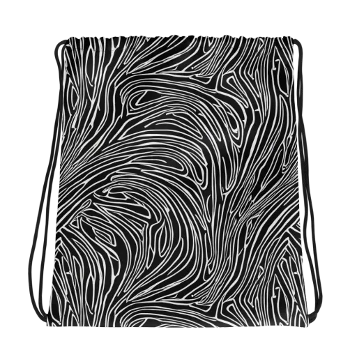 Obsidian Flow on a Drawstring Bag