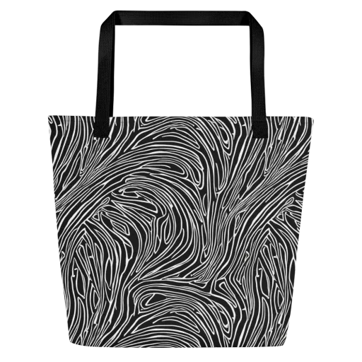 Obsidian Flow on a Large Tote Bag W/ Pocket