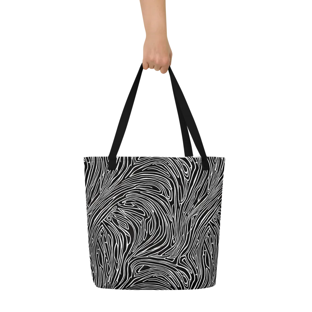 Obsidian Flow on Large Tote Bag W/ Pocket — Front