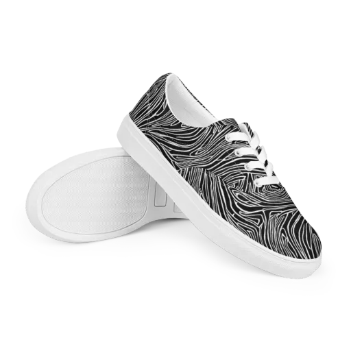 Obsidian Flow on a Men's Lace-Up Canvas Shoes