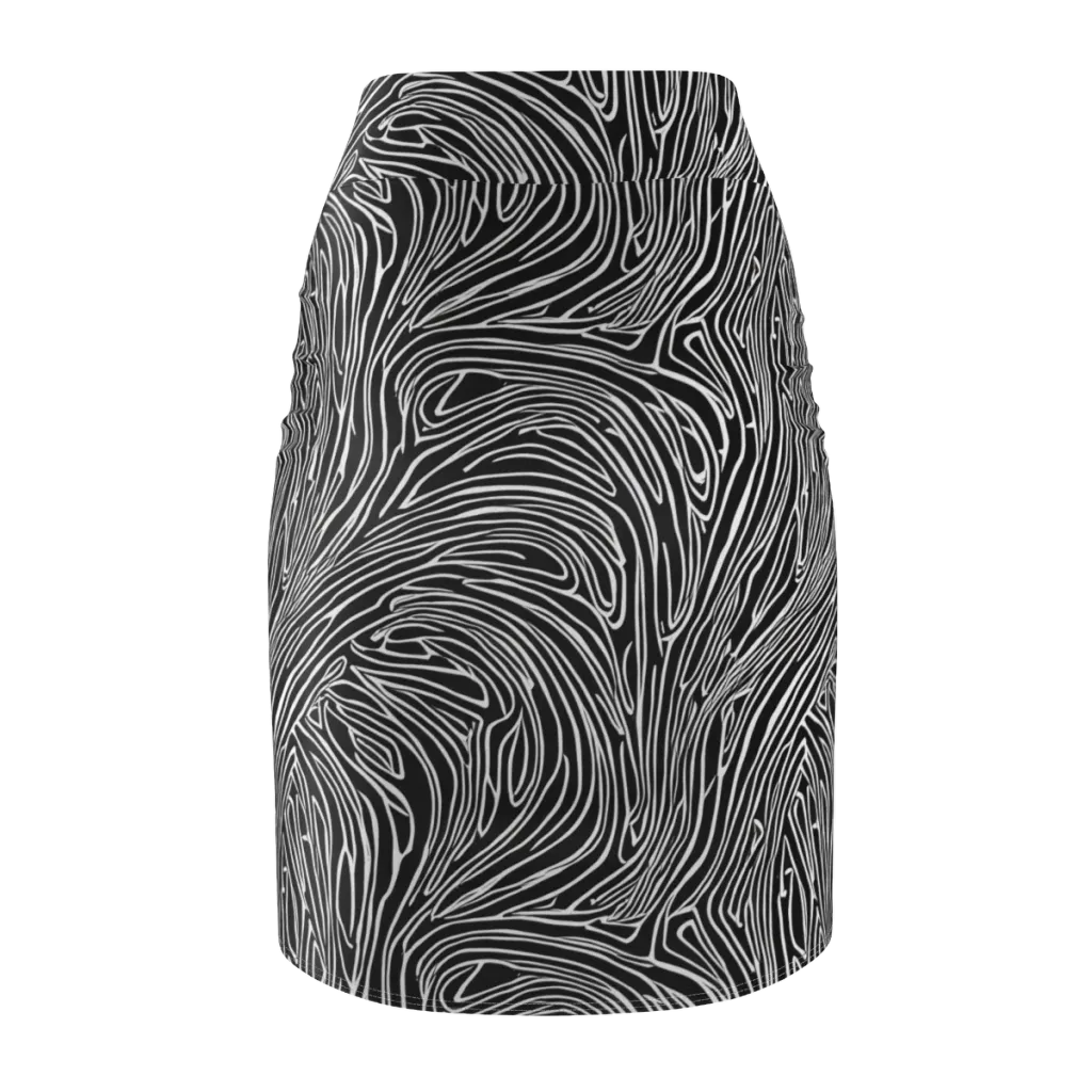 Obsidian Flow on Pencil Skirt — Back