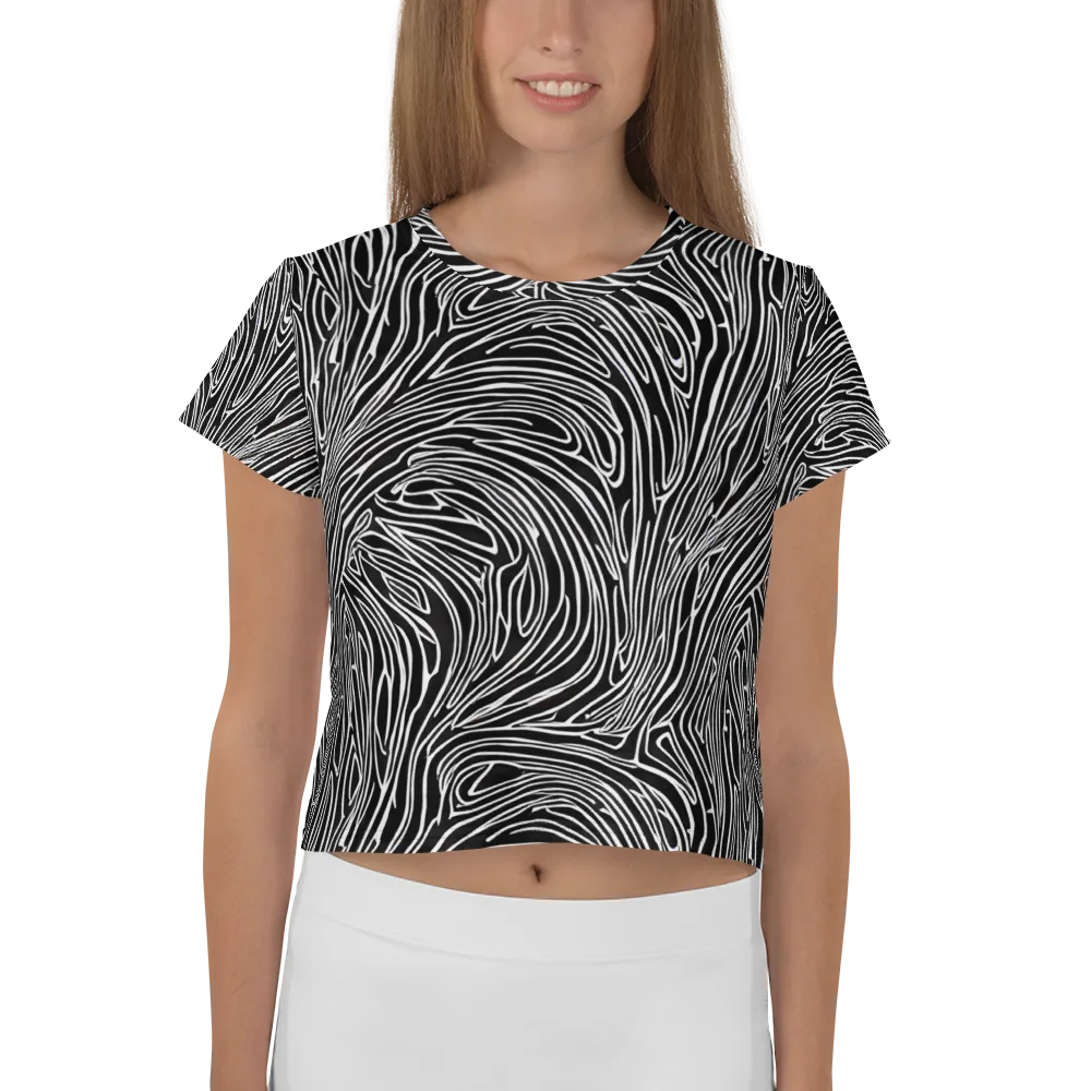 Obsidian Flow on Crop Tee — Front