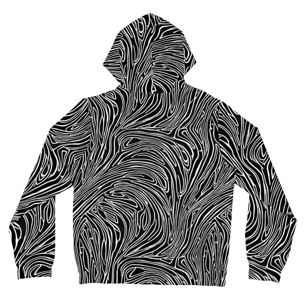 Obsidian Flow on Women's Full-Zip Hoodie — Back