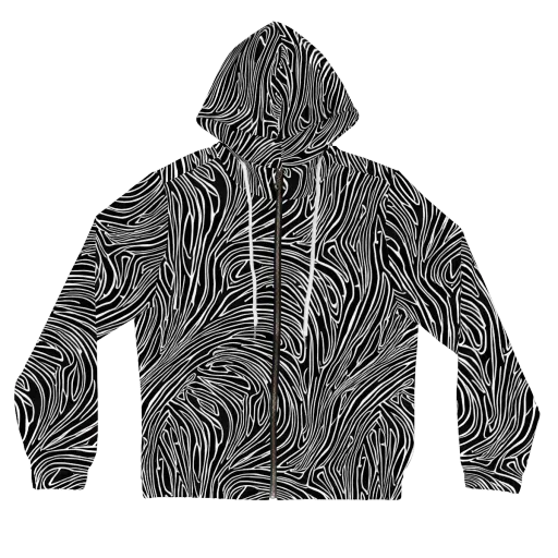 Obsidian Flow on a Women's Full-Zip Hoodie