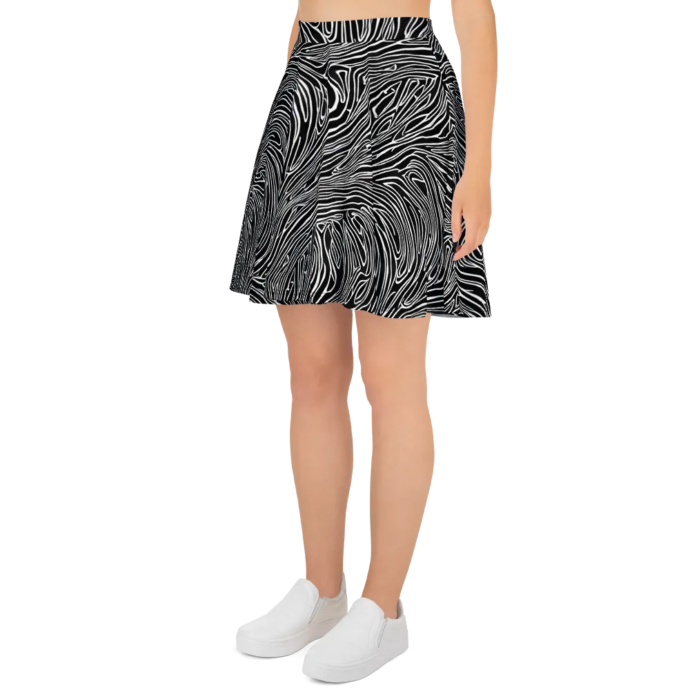 Obsidian Flow on Skater Skirt — Left