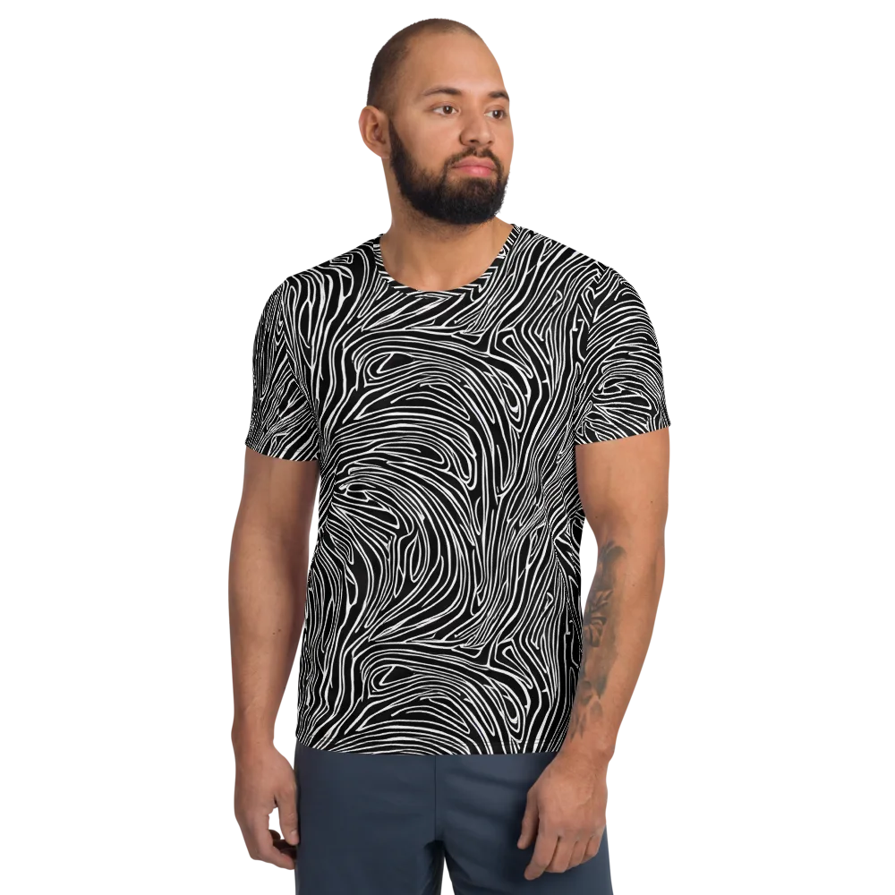 Obsidian Flow on Men's Athletic T-Shirt — Front