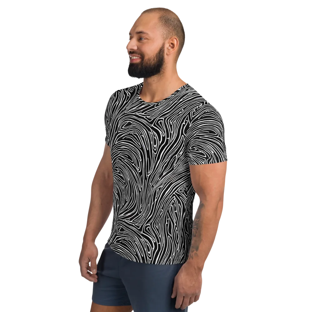 Obsidian Flow on Men's Athletic T-Shirt — Left