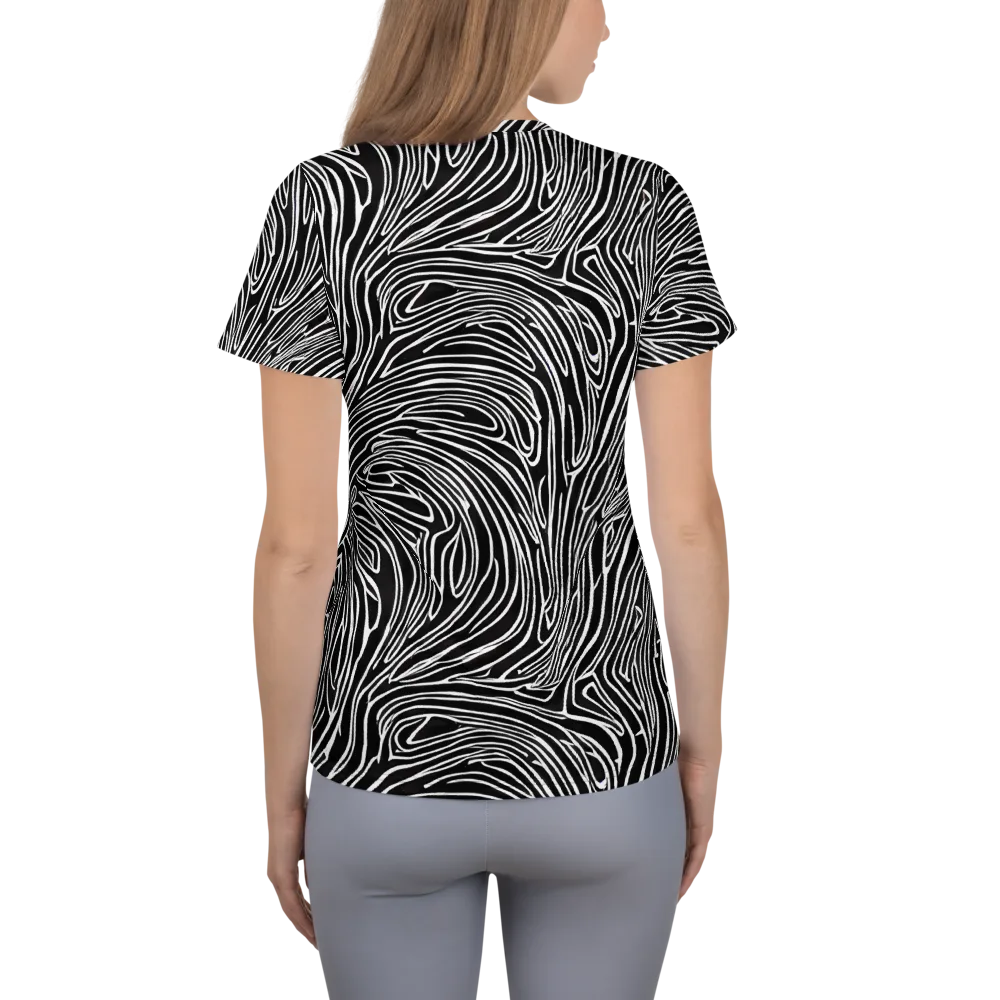 Obsidian Flow on Women's Athletic T-Shirt — Back