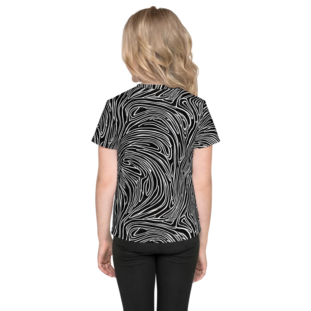 Obsidian Flow on Kids Crew Neck T-Shirt — Back