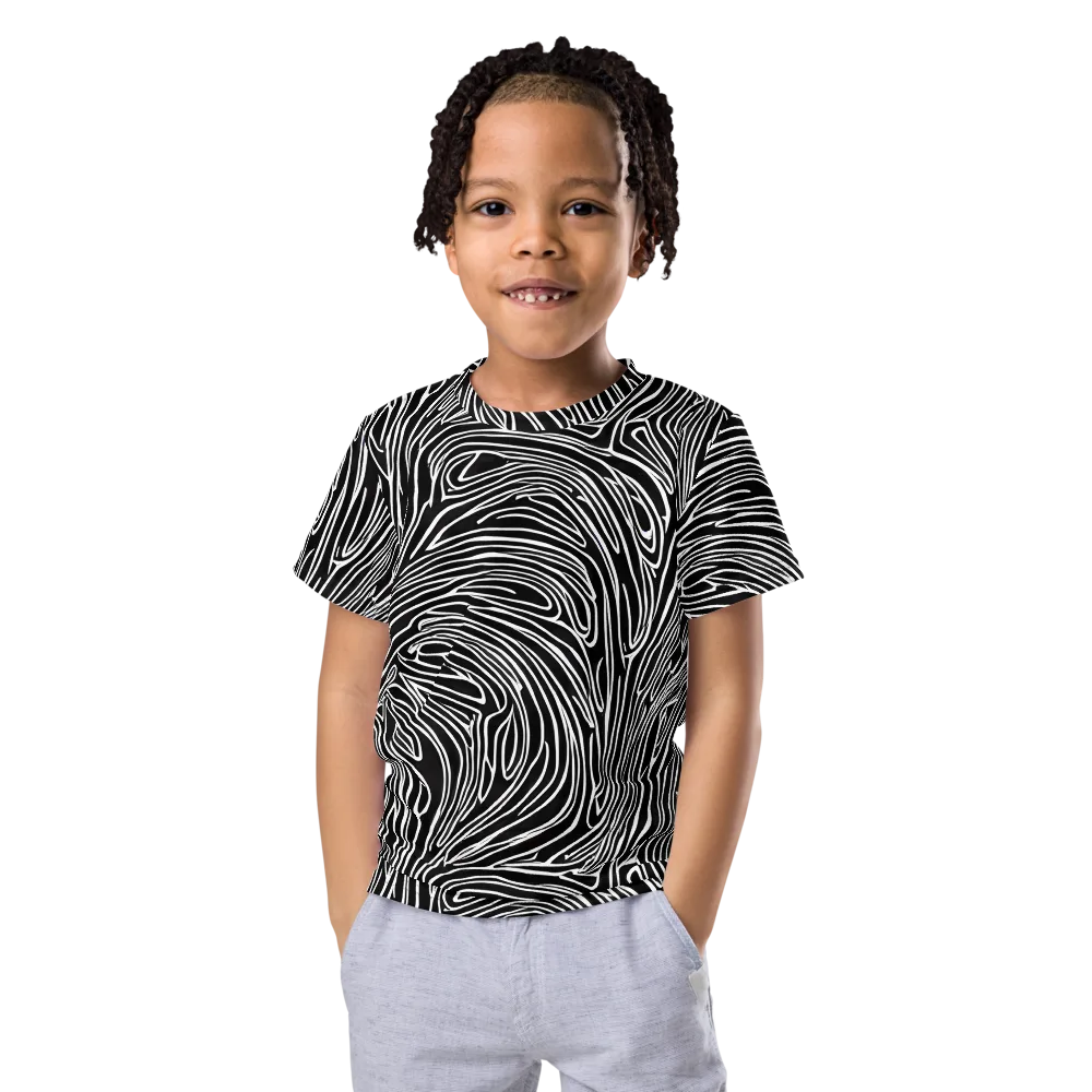 Obsidian Flow on Kids Crew Neck T-Shirt — Front