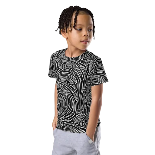Obsidian Flow on a Kids Crew Neck T-Shirt