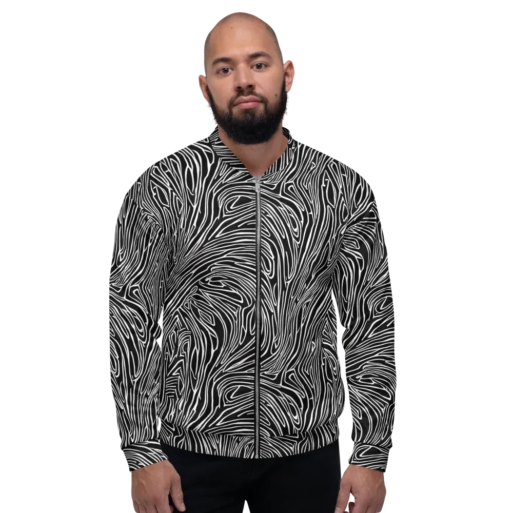 Obsidian Flow on Bomber Jacket — Front