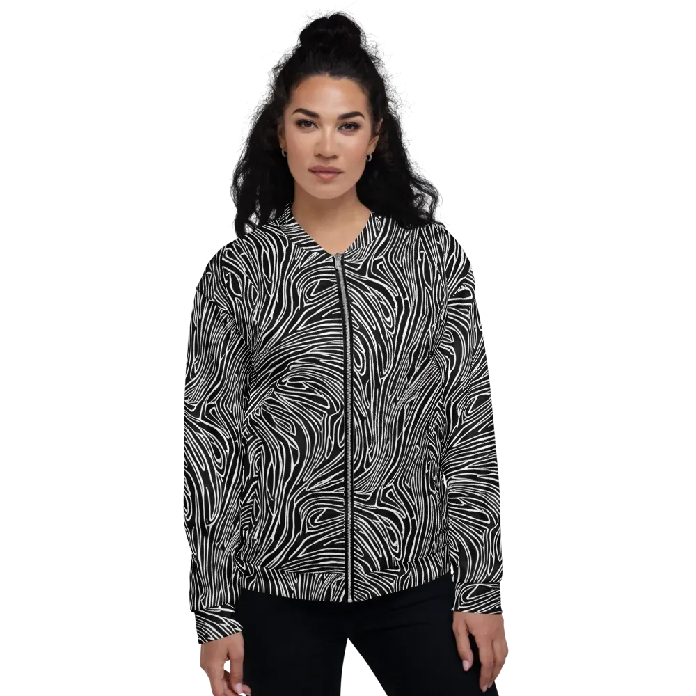 Obsidian Flow on Bomber Jacket — Front