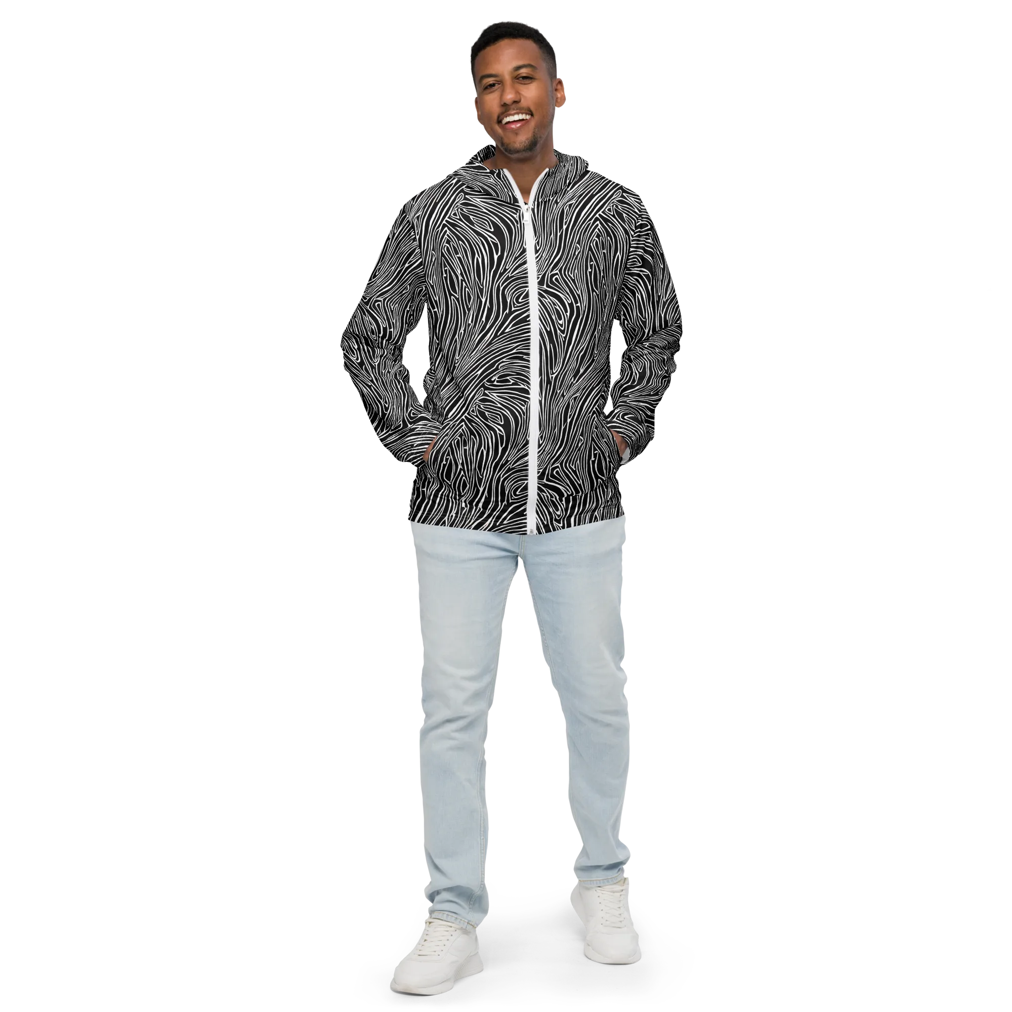 Obsidian Flow on Men's Windbreaker — Front