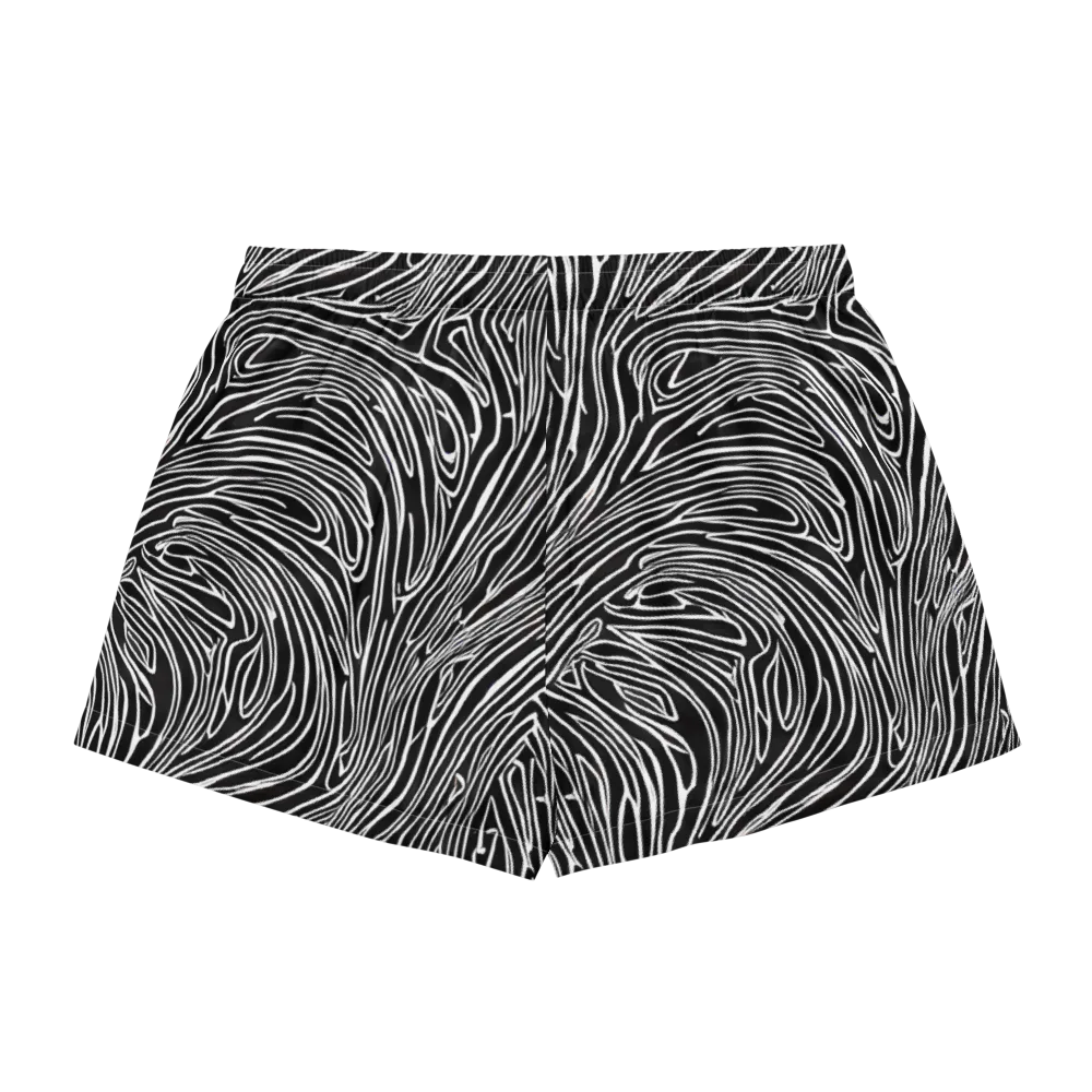 Obsidian Flow on Women's Pajama Shorts — Back