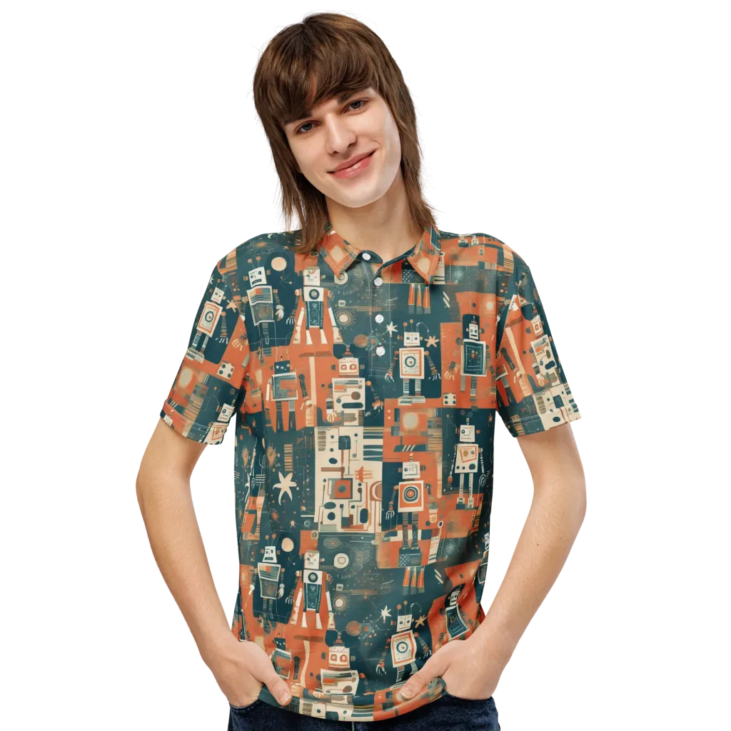 Tomorrow’s Tin Parade on Men's Slim Fit Polo Shirt — Front
