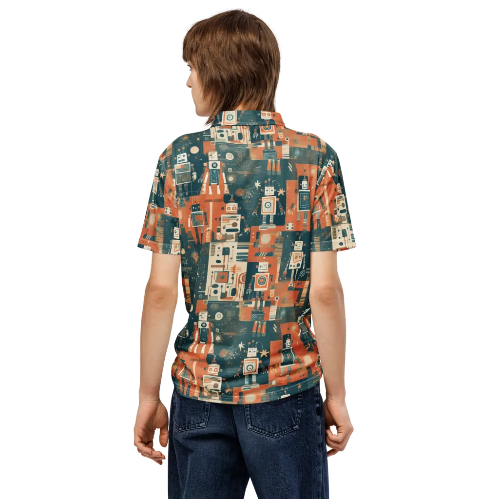 Tomorrow’s Tin Parade on Men's Slim Fit Polo Shirt — Back