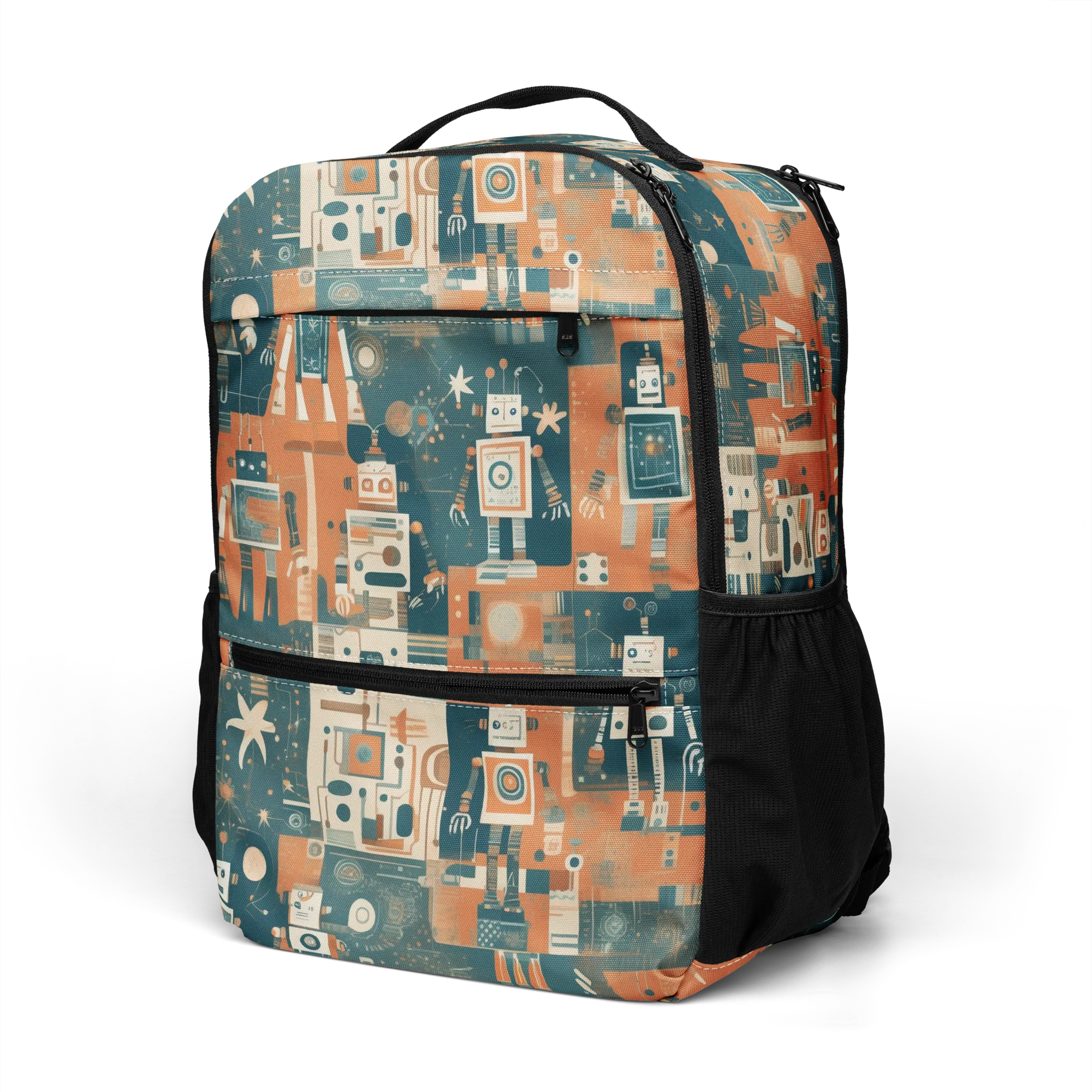 Tomorrow’s Tin Parade on Utility Backpack — Left Front
