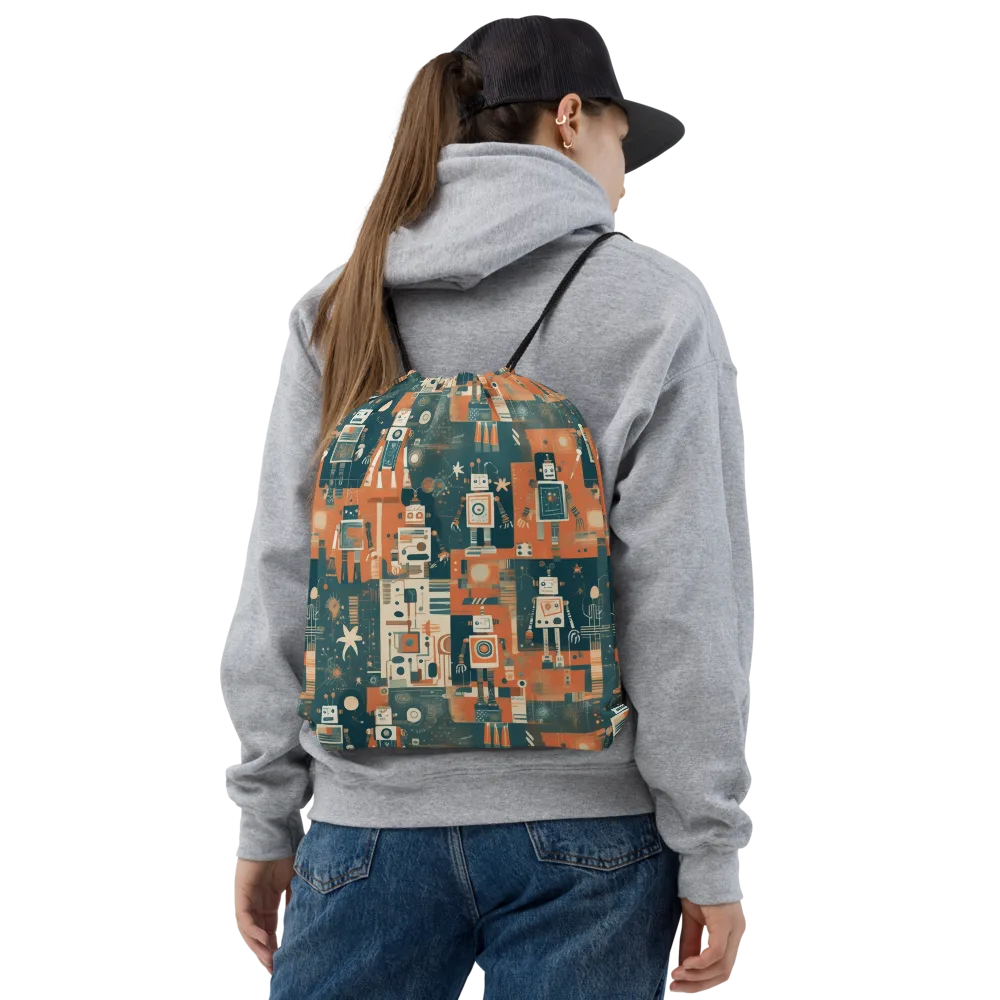 Tomorrow’s Tin Parade on Drawstring Bag — Front