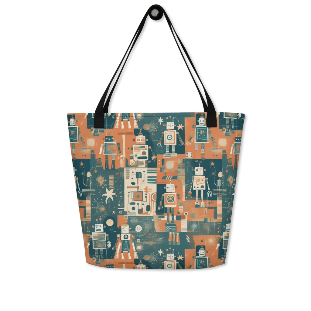 Tomorrow’s Tin Parade on Large Tote Bag W/ Pocket — Front