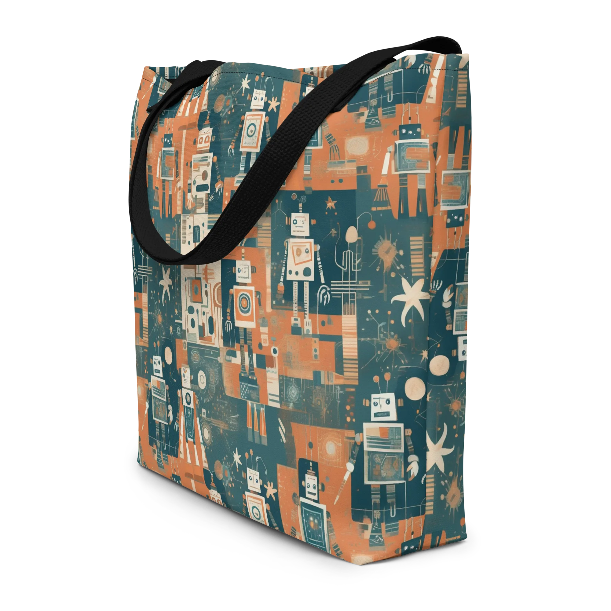 Tomorrow’s Tin Parade on Large Tote Bag W/ Pocket — Front
