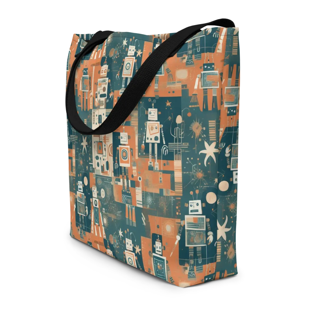 Tomorrow’s Tin Parade on Large Tote Bag W/ Pocket — Front